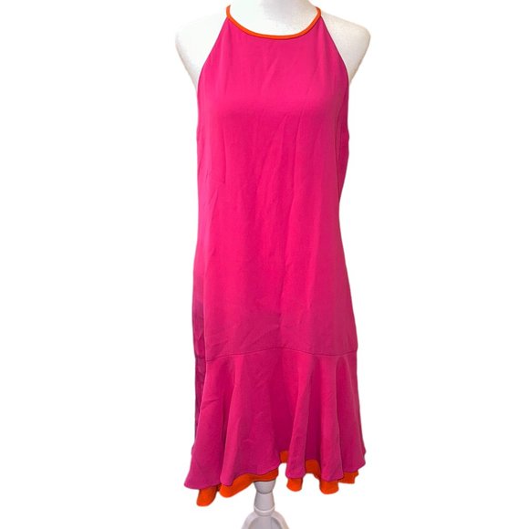 Diane Von Furstenberg Dresses & Skirts - Diane Von Furstenberg Kera Crepe Dress Pink/Orange Size 10